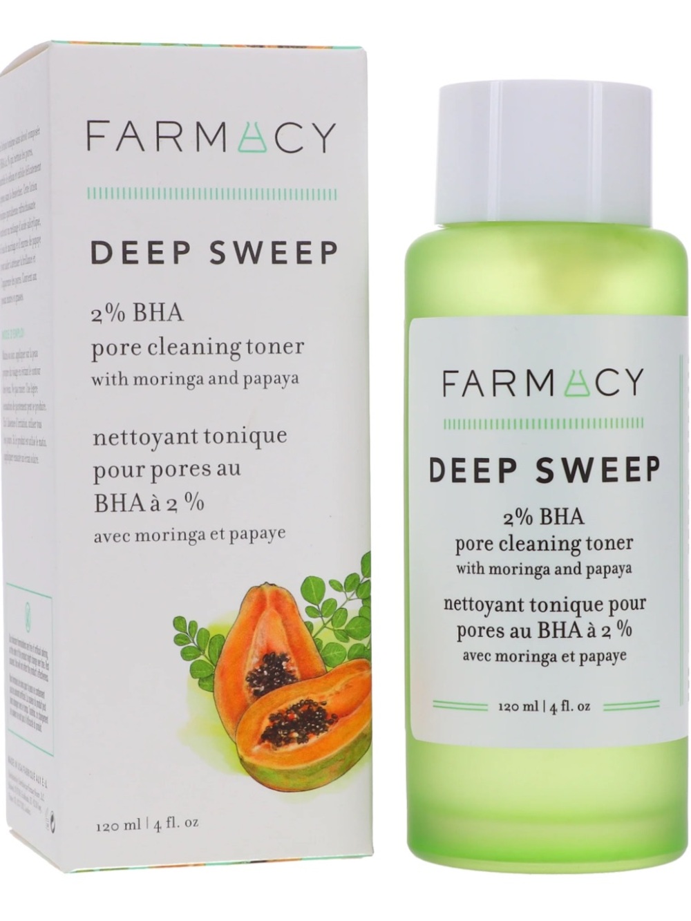 Farmacy Deep Sweep 2% BHA Pore Cleaning Toner with Moringa + Papaya 4 oz